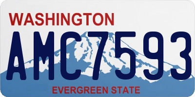 WA license plate AMC7593