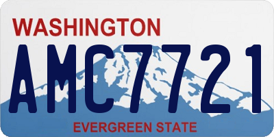 WA license plate AMC7721