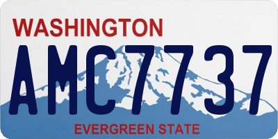 WA license plate AMC7737
