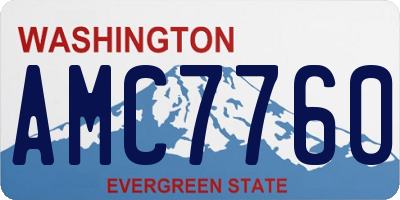 WA license plate AMC7760