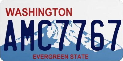 WA license plate AMC7767