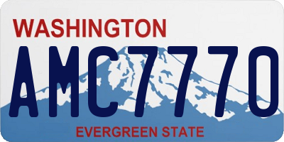 WA license plate AMC7770
