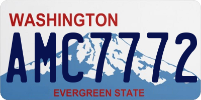 WA license plate AMC7772
