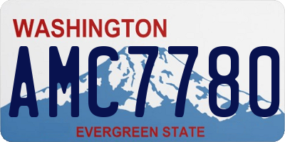 WA license plate AMC7780