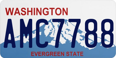 WA license plate AMC7788