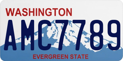 WA license plate AMC7789
