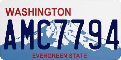 WA license plate AMC7794