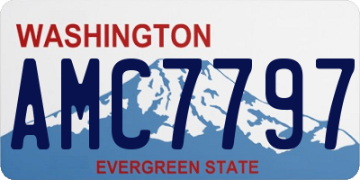 WA license plate AMC7797