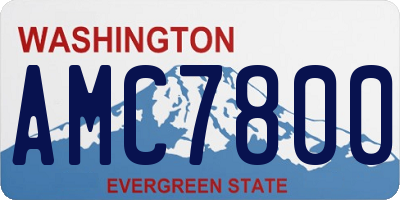 WA license plate AMC7800