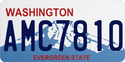WA license plate AMC7810