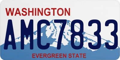 WA license plate AMC7833
