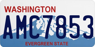 WA license plate AMC7853