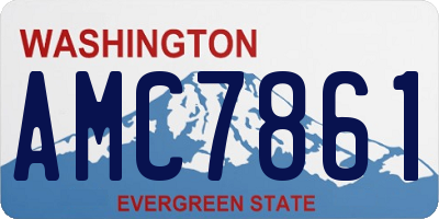 WA license plate AMC7861