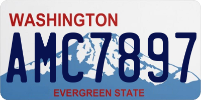 WA license plate AMC7897