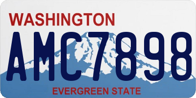 WA license plate AMC7898