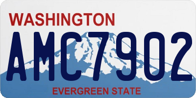 WA license plate AMC7902
