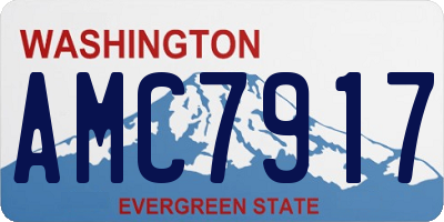 WA license plate AMC7917