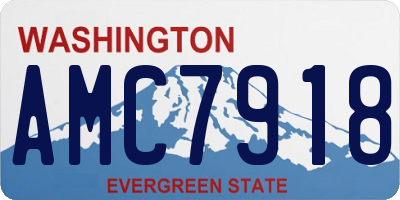 WA license plate AMC7918