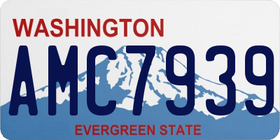 WA license plate AMC7939