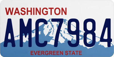 WA license plate AMC7984