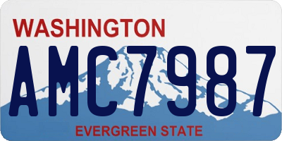 WA license plate AMC7987