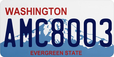 WA license plate AMC8003