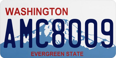 WA license plate AMC8009