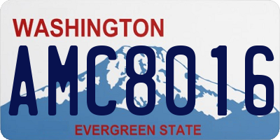 WA license plate AMC8016