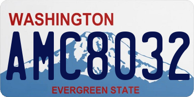 WA license plate AMC8032