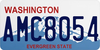 WA license plate AMC8054