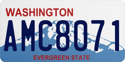 WA license plate AMC8071