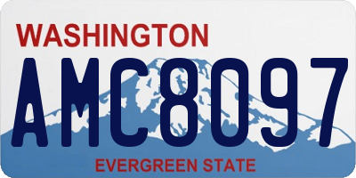 WA license plate AMC8097