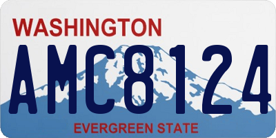 WA license plate AMC8124