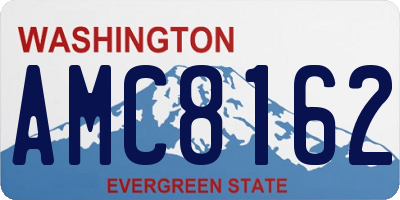 WA license plate AMC8162