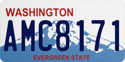 WA license plate AMC8171