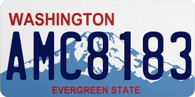 WA license plate AMC8183
