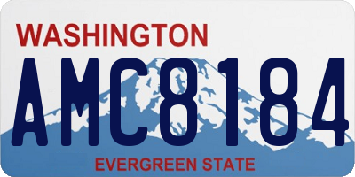 WA license plate AMC8184