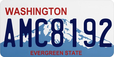 WA license plate AMC8192
