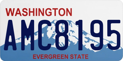 WA license plate AMC8195