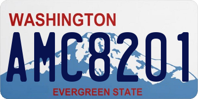 WA license plate AMC8201