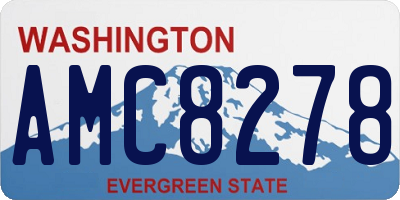 WA license plate AMC8278