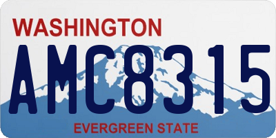 WA license plate AMC8315