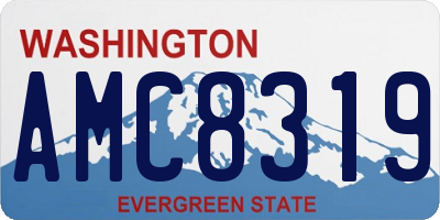 WA license plate AMC8319