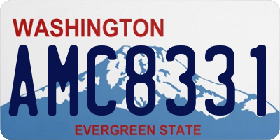 WA license plate AMC8331