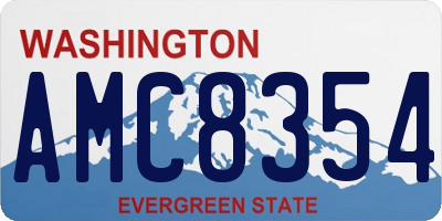 WA license plate AMC8354