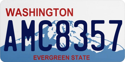 WA license plate AMC8357