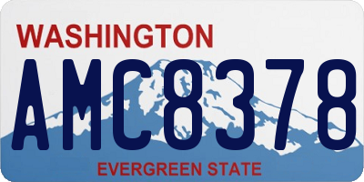 WA license plate AMC8378