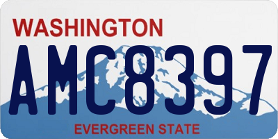 WA license plate AMC8397