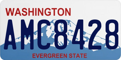WA license plate AMC8428