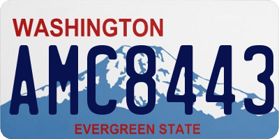 WA license plate AMC8443